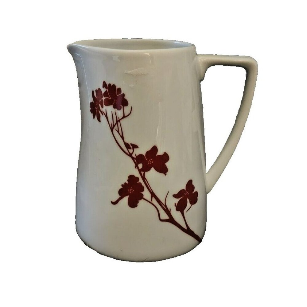 White Red Flower Doogwood‎ Cherry Blossom  Floral Teapot Marladawn